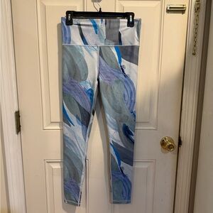 NWOT Athleta Blue and Gray Elation Leggings